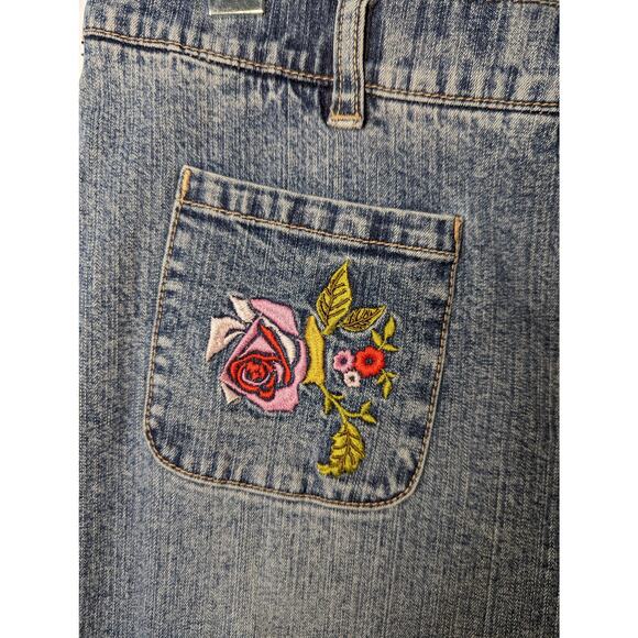 Vintage Y2K Guess jeans Low Rise Flares Embroidered Front Pockets Size 31 Womens - Picture 6 of 10